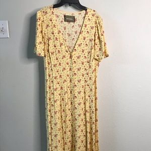Reformation Locklin Yellow Floral Dress